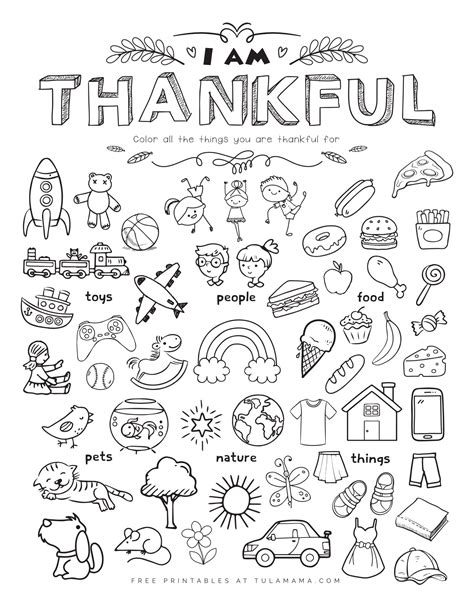 i am thankful for worksheet